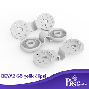 Gölgelik Klipsi 50 Adet Beyaz Uv Katkılı Bsr Garden