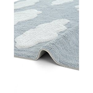 Cool Halı Cool Cotton Ccn 14 Multy Makinede Yıkanabilir Kaymaz Tabanlı Bulut Desenli Bebek Halısı