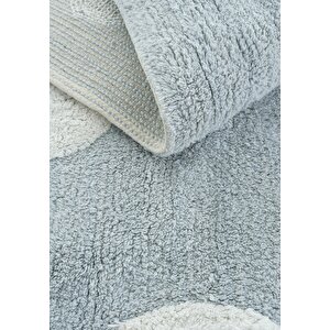 Cool Halı Cool Cotton Ccn 14 Multy Makinede Yıkanabilir Kaymaz Tabanlı Bulut Desenli Bebek Halısı