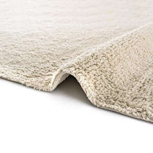 Cool Halı Cool Cotton Ccn Plain Bej Makinede Yıkanabilir Kaymaz Taban Pamuk Dokuma Bebek Halı