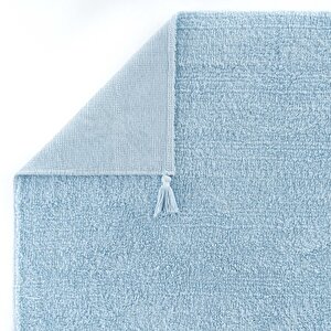 Cool Halı Cool Cotton Ccn Plain Blue Makinede Yıkanabilir Kaymaz Taban Pamuk Dokuma Bebek Halı
