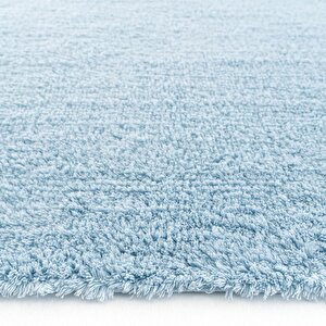 Cool Halı Cool Cotton Ccn Plain Blue Makinede Yıkanabilir Kaymaz Taban Pamuk Dokuma Bebek Halı