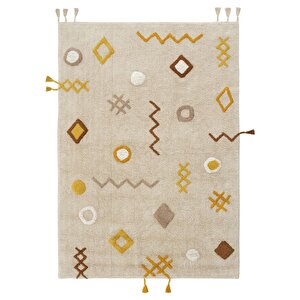 Cool Cotton Ccn 12 Multy Xw Makinede Yıkanabilir Kaymaz Tabanlı Pamuk Dokuma Bebek Halısı 120x180 cm