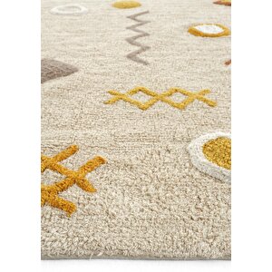 Cool Halı Cool Cotton Ccn 12 Multy Xw Makinede Yıkanabilir Kaymaz Tabanlı Pamuk Dokuma Bebek Halısı
