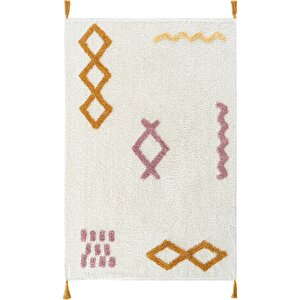 Cool Cotton Ccn 04 Multy Xw Makinede Yıkanabilir Kaymaz Taban Pamuk Dokuma Bebek Halı 100x160 cm