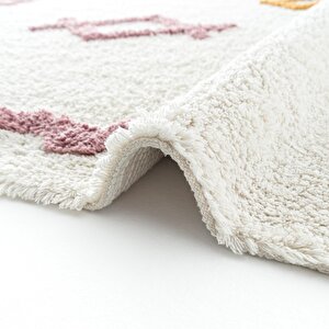 Cool Halı Cool Cotton Ccn 04 Multy Xw Makinede Yıkanabilir Kaymaz Taban Pamuk Dokuma Bebek Halı