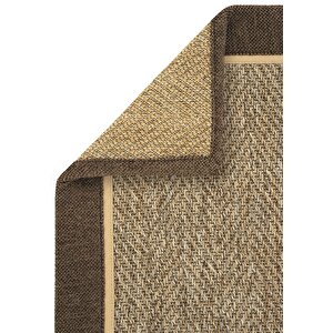Cool Halı Boston Art 03 Balkon Halısı Hasır Doku Mutfak Halısı Çift Bordürlü İthal Sisal Halı Yolluk