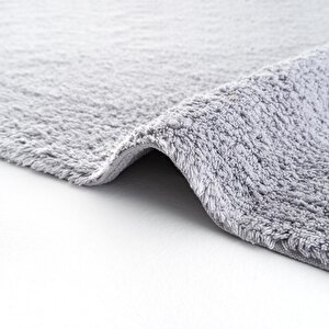 Cool Halı Cool Cotton Ccn Plain Gri Makinede Yıkanabilir Kaymaz Taban Pamuk Dokuma Bebek Halı
