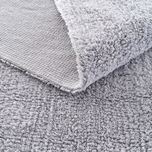 Cool Halı Cool Cotton Ccn Plain Gri Makinede Yıkanabilir Kaymaz Taban Pamuk Dokuma Bebek Halı