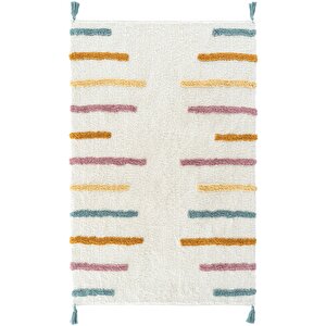 Cool Cotton Ccn 03 Multy Xw Makinede Yıkanabilir Kaymaz Taban Pamuk Dokuma Bebek Halı 100x160 cm