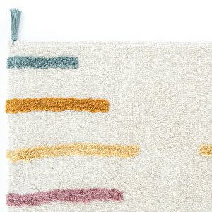 Cool Cotton Ccn 03 Multy Xw Makinede Yıkanabilir Kaymaz Taban Pamuk Dokuma Bebek Halı 100x160 cm