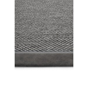 Cool Halı Basel Art 04 Balkon Halısı Hasır Doku Mutfak Halısı Çift Bordürlü İthal Sisal Halı Yolluk