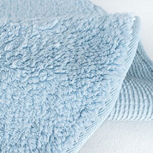 Cool Halı Cool Cotton Ccn Plain Blue Yıkanabilir Kaymaz Tabanlı Pamuk Dokuma Yuvarlak Bebek Halısı