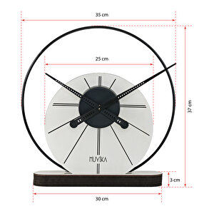 Muyi̇ka Pezzo  Tasarım Masa Saati 37x35cm
