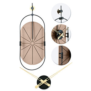 Muyika  Senator Kahve Dekoratif Hand Made Renkli Sessiz Mekanizma 77x29 Cm Duvar Saati Mad-r
