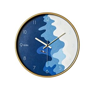 İniziare Sandal Gerçek Cam 30 Cm Sessiz Mekanizma Duvar Saati Pds-30