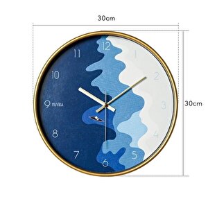 İniziare Sandal Gerçek Cam 30 Cm Sessiz Mekanizma Duvar Saati Pds-30