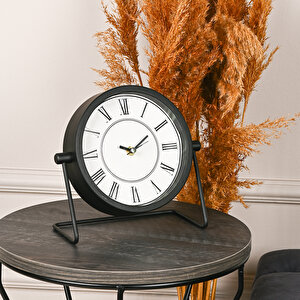 Muyi̇ka Sporto Metal Masa Saat Siyah 21x22cm