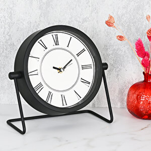 Muyi̇ka Sporto Metal Masa Saat Siyah 21x22cm