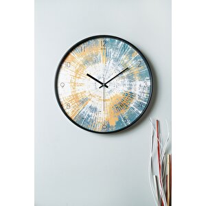 Pino Kilim Gerçek Cam 42 Cm Sessiz Mekanizma Duvar Saati Pds-42
