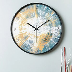 Pino Kilim Gerçek Cam 42 Cm Sessiz Mekanizma Duvar Saati Pds-42