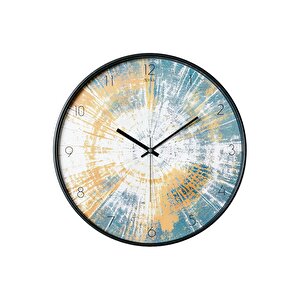 Muyika Pino Kilim Gerçek Cam 42 Cm Sessiz Mekanizma Duvar Saati Pds-42