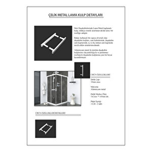 İskit Duşakabin 90 X 100  Dikdörtgen Şeffaf Cam  Köşe Girişli Kabin Beyaz  Profil 6mm 90x100 cm