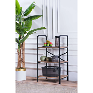Çok Amaçlı Mutfak Dolabı, Ayakkabılık Ve Balkon Organizer, Çam Renk