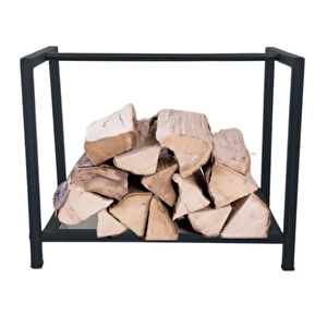 Short Lignum Dekoratif Metal Odunluk Şömine Odun Sehpası 40cm