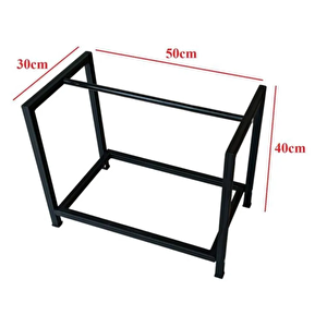 Short Lignum Dekoratif Metal Odunluk Şömine Odun Sehpası 40cm