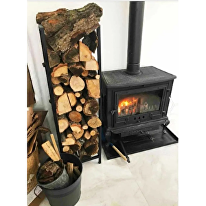 Lignum Dekoratif Metal Odunluk Şömine Odun Sehpası 120cm