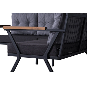 Pimango Pielize Demonte Metal Mutfak,balkon Ve Bahçe Takımı,köşe Takımı 180x180