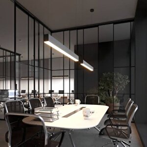 Led Sarkıt Linear Aydınlatma 100cm Natural  Işık (4000K) Siyah Kasa