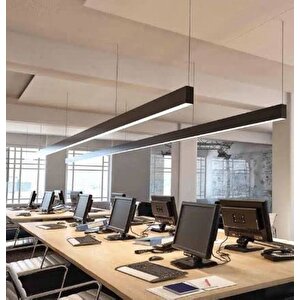 Led Sarkıt Linear Aydınlatma 100cm Natural  Işık (4000K) Siyah Kasa