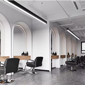 Led Sarkıt Linear Aydınlatma Lineer 100 Cm Günışığı (3000K) Siyah Kasa