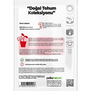 750 Adet Yerli Ata Kara (yaprak) Lahana Tohumu