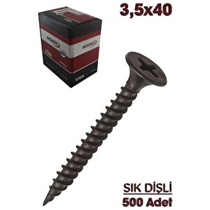 Akdeniz Sık Diş Alçıpan Vidası 3,5x40 (500 Adet)