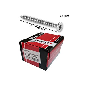 5x60 Sunta Ve Ağaç Vidası Paket 200 Adet