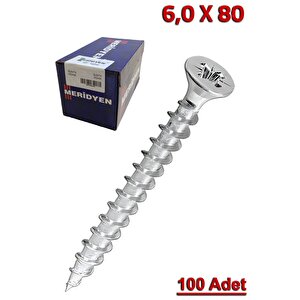 Meridyen Sunta Vidası 6.0x80 (100 Adet)