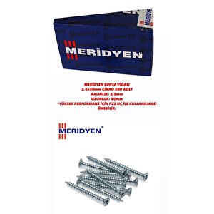 Sunta Vidası 3,5x50 Mm Çinko 500 Adet