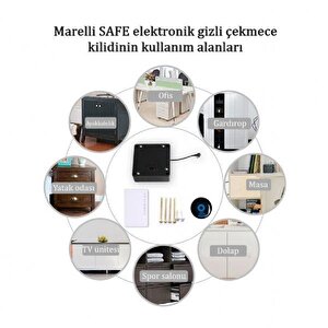 Marelli Safe Elektronik Kartlı Gizli Çekmece,dolap Kapak,kabin Kilidi