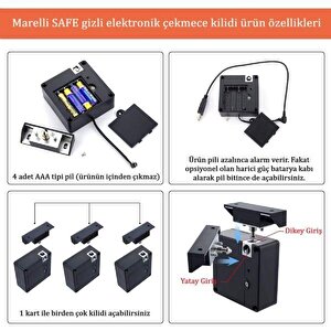 Marelli Safe Elektronik Kartlı Gizli Çekmece,dolap Kapak,kabin Kilidi