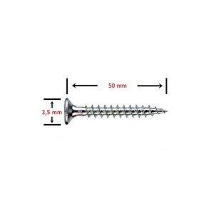 Sunta Vidası 3,5x50 Mm Çinko (500 Adet)