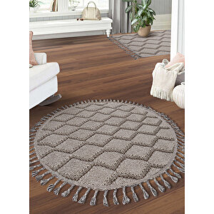 Konfor Beverly 2263 Yuvarlak Modern Dokuma Bukle Halı 160x160 cm