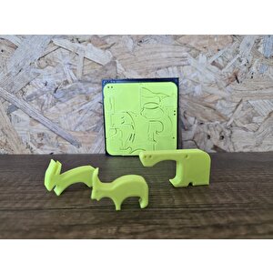 Emel Home Montessori 3d Hayvan Figürlü Puzzle 18 Parça Zeka Oyunu