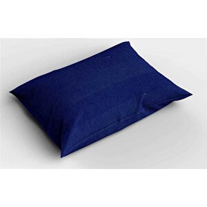 Yüzde Yüz Pamuklu Lacivert 2 Adet 50x70 Yastık Kılıfı