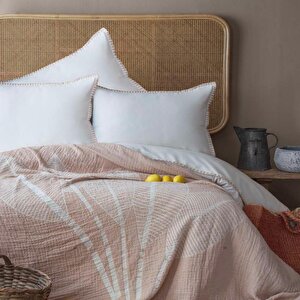 Apricitas Home Muslin Çift Kişilik Yatak Örtülü Nevresim Takımı June Bej