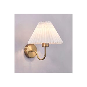 Modern Tasarım Kablosuz Tak Pilli Aplik Çalıştır Krem Abajur Umbrella Aplik Eskitme Gold Sarı 1 Adet