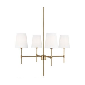 Avize Modern Edition Eskitme Gold Avize 4 Kol Krem Abajur