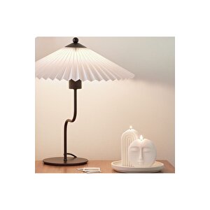 Exclusive Collection Masa Lambası Krem Abajur Tasarım Umbrella Abajur Siyah